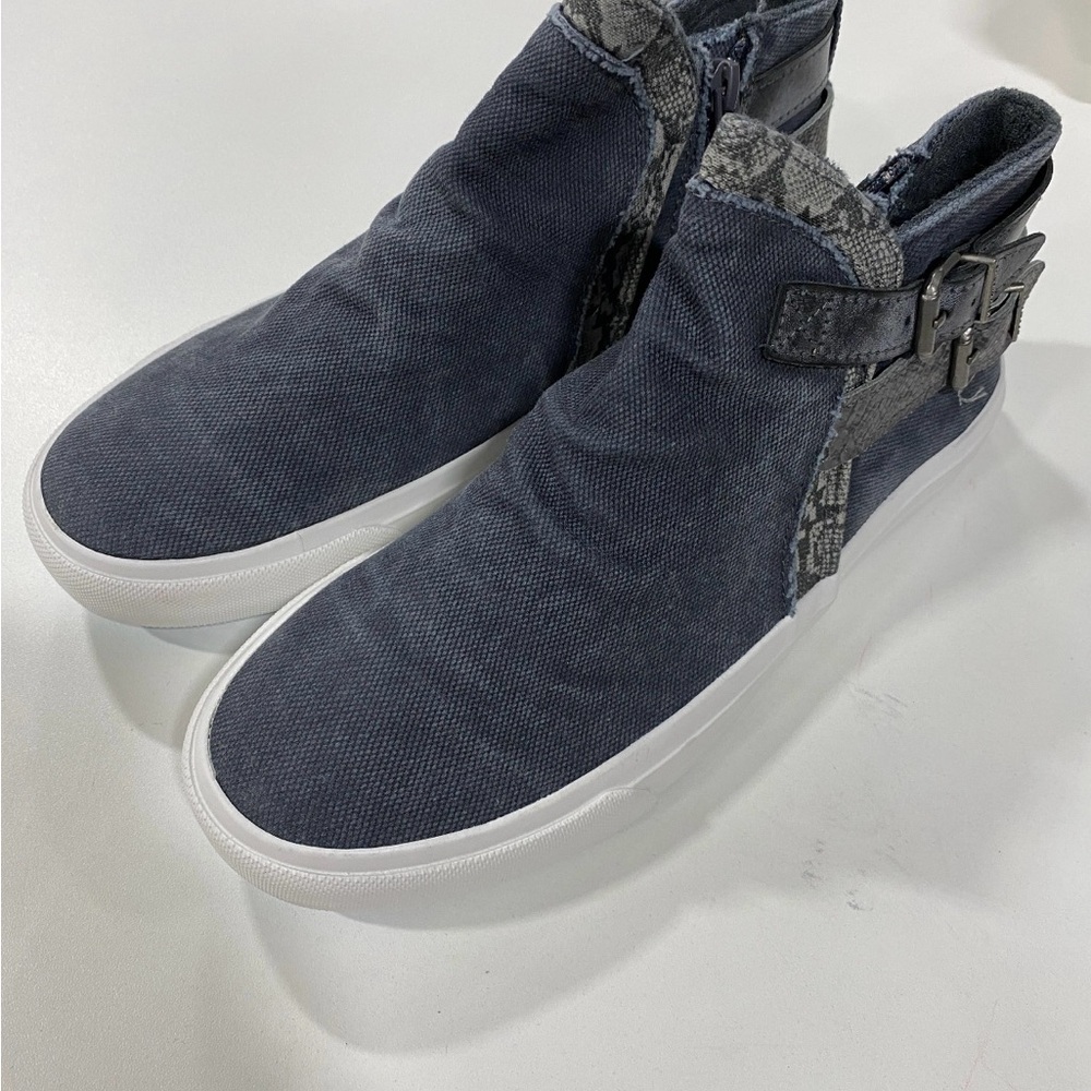 Blowfish Women’s Dark Gray Canvas Ankle Boots